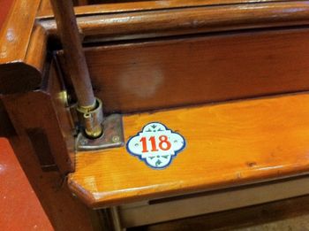 St. Thomas' has numbers on each pew, reminding us of the days when families would rent their pew for the year. The pews are various sizes to accommodate all kinds of families.
