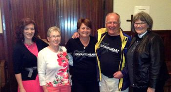 Rev. Cathy and some of the Servants Heart mission team members. This was our 3rd year performing concerts to support their amazing work! Kentville, NS