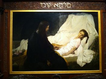 The Raising of Jairus's Daughter, by Gabriel Max, 1878. The light coming off the daughter and the darkness surrounding Jesus created a moving & intimate portrait of a supernatural moment.