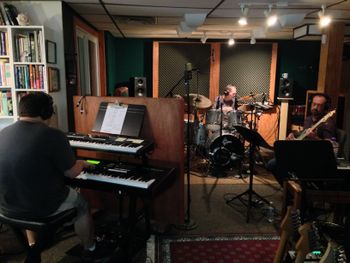 Tracking day! This is the day the full band adds their parts to Gerald's pre-recorded guitar tracks.