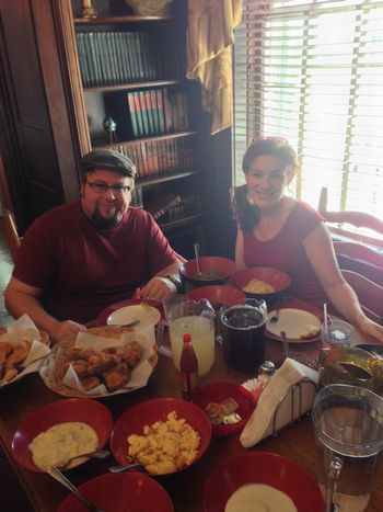 Monell's - one of our very favourite places to visit. You sit at a big table with strangers and share food & conversation over all-you-can-eat bowls of Southern cooking.