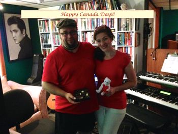 Happy Canada Day! Celebrating in the studio with Laura Secord Chocolates & Canadian treats for the band...