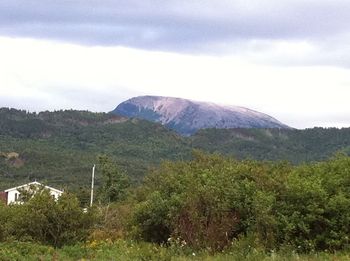 We spent a night in Rocky Harbour in the heart of Gros Morne National Park. The view of Gros Morne from our cabin.