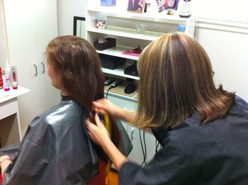 To prepare for the donation, the hair has to be clean, dry, product-free, and divided into ponytails. The hair will be cut just above the elastics.