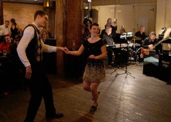 KC Swing Dancers Peter Shilliday and Carmen Feathers from "627 Stomp" make the evening fun for everyone!