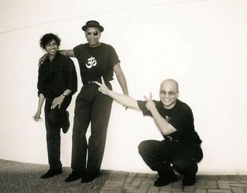 From left to right: Amit Chatterjee, Robert Thomas Jr. & Tom Toyama. Moments after this photo was taken, we played a totally improvised concert interacting incredibly on stage. I remember that it was intensely creative & spontaneous where the sounds & feeling of the music took flight. It's one of the highest enlightening musical experiences I ever had. Thank you Amit & Bobby.