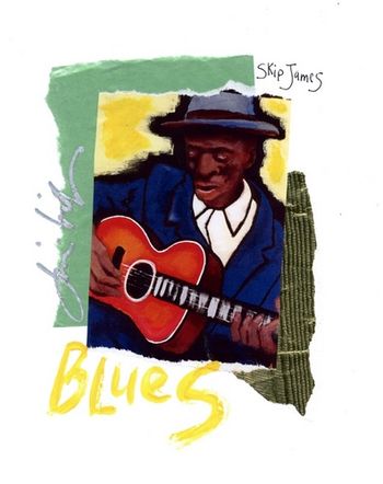 Skip James / Blues 8x10 Mixed Media Collage / signed & framed Price: $55. ( includes shipping ) Buy/store