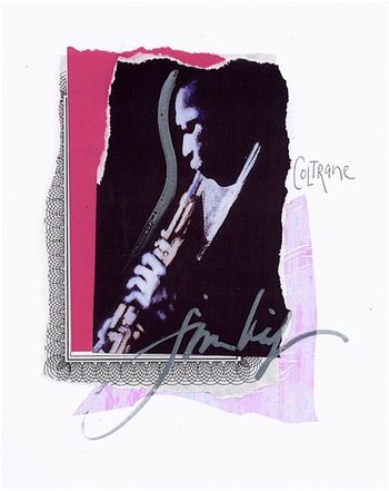 John Coltrane / Silhouette 8x10 Mixed Media Collage / signed & framed / Price: $55. ( includes shipping ) Buy/store