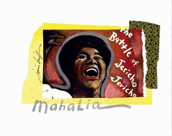 Mahalia Jackson / Battle of Jericho 8x10 Mixed Media Collage / signed & framed Price: $55. ( includes shipping ) Buy/store