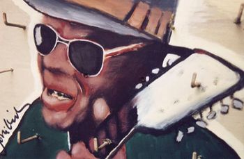 SOLD / "I Belong To The Band..."/ Rev. Gary Davis Artist: Joni Bishop Acrylic on wood, wood frame / H36" x W24" $750.