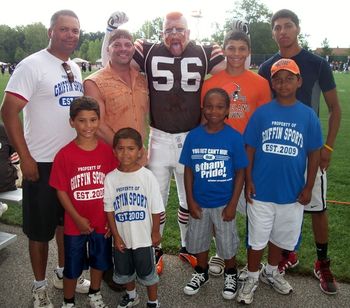 Training Camp Opening Day with my brother-n-law Clarence Griffin, and his sons Cj Griffin & Jonathan Griffin 7.28.2012