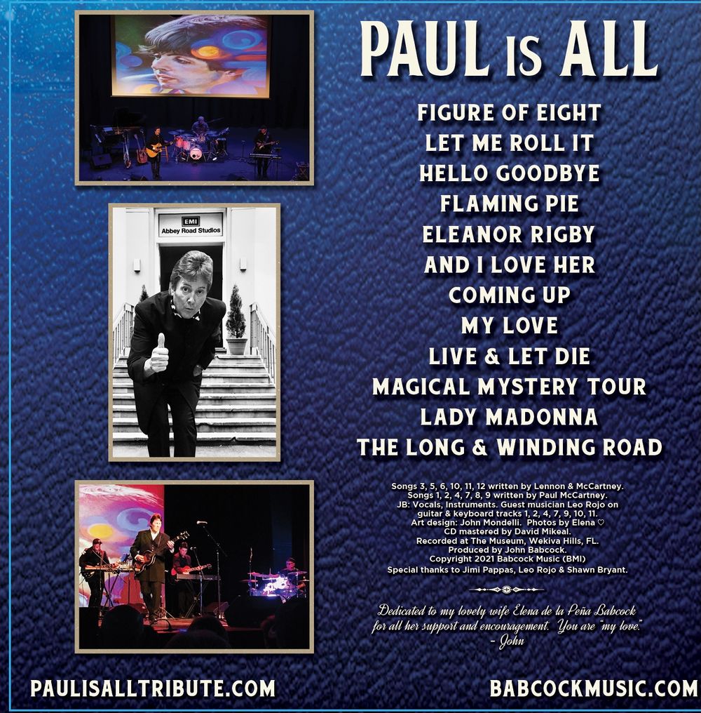 John Babcock's Tribute-Show CD Available "ONLY" at Shows