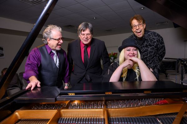 THE BAND - Kool Kat chills with her amazing band pre-show in Music City,
featuring Four-Time Grammy Nominee
and guitarist Denny Jiosa.