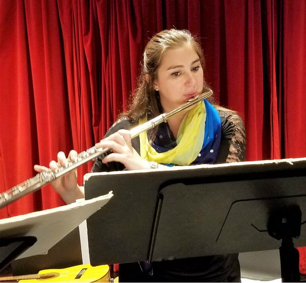 Samantha Marshall performing "Guarânia Coxé for Flute and Three Guitars."