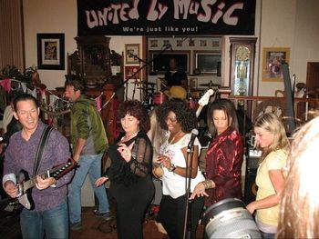 Livin' the dream! Steppin'& singin' behind Tommy Castro with Lady A White,Suzy Simms,& Stacy Jones @ The United By Music Fundraiser!