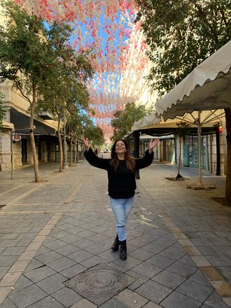 Worshipping the King in the streets of Jerusalem!