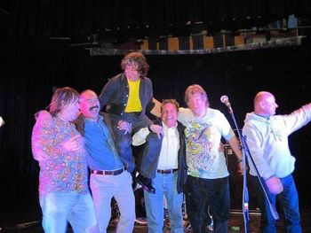 Some people in the audience at a Mars Hollow concert in Mexico ran onstage and lifted John up on their shoulders at the end of the show!!