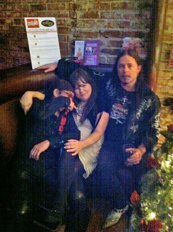 Ryo Okumoto, Lisa LaRue, John Payne - Lisa's birthday party, Burbank, CA 2010. Photo by Erik Nielsen