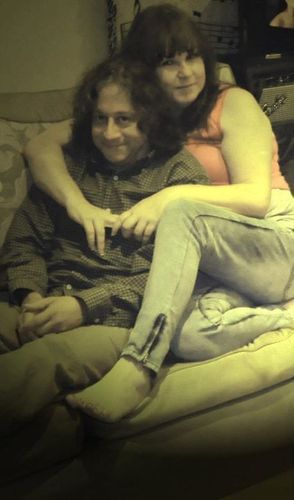 Lisa and John Baker. John is the lead singer and guitarist for prog bands Forever Twelve and Mars Hollow. Photo by Cathie Gardner Adams
