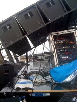 My safe haven. I had been on the ground right on the other side of the sandbags with my arms over my head.
