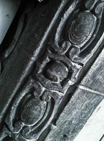 "Five Star" Architectural detail from the concrete molding surrounding the entrance way to the Morrison Hotel, 5th & Hope St., Los Angeles. The Doors had a photo shoot at this location for the cover of their album “Morrison Hotel” after Ray and Dorothy Manzarek found the location during a drive. In various photos taken that day of The Doors, the molding is clearly visible.