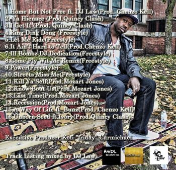 Friday AKA Executive Rick Home But Not Free Part 2 http://www.datpiff.com/Friday-AKA-Executive-Rick-Home-But-Not-Free-Part-2-mixtape.412550.html 11.Friday-Kill Ya Self (Prod.Mozart Jones) 12.Friday-Last Time (Prod.Mozart Jones) 13.Friday-Know Bout Us(Prod.Mozart Jones) 14.Friday-Recession(Prod.Mozart Jones)