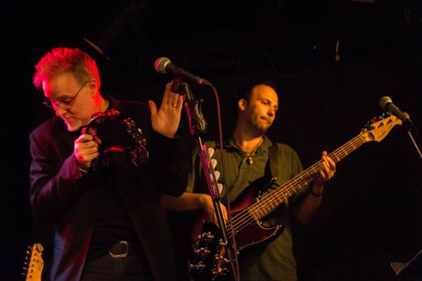 Keith and band mate Bojan Milo on stage