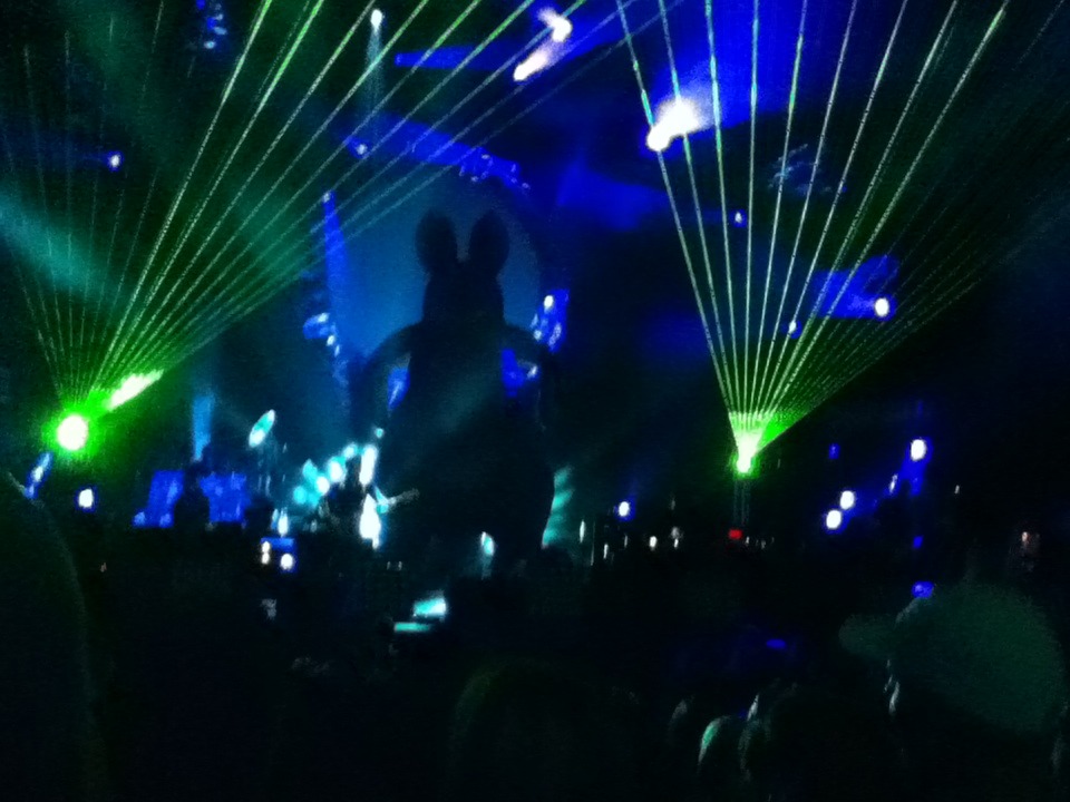 Lasers in action at Aussie Floyd show