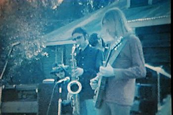 Reese Wynans, Richard Price in the back, Duane Allman & a friend jamming at the Forrest Inn 1969. Pre-Allman Brothers band.