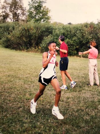 Posted on 6/4/21: "Wherefore seeing we also are compassed about with so great a cloud of witnesses, let us lay aside every weight, and the sin which doth so easily beset us, and let us run with patience the race that is set before us."- Hebrews 12:1...This is a picture of me running high school Cross Country.
