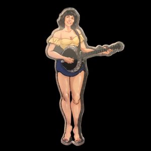 FREE PIN with store purchase of $50 (BEFORE SHIPPING COST).
Cartoon Mary acrylic pin (1.75" height) with rubber backing.