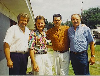 With The Travelers in 1991 Kingsdale PA. Left to Right. Norman Wright, Kevin Church, Darren Beachley,Spider Gilliam