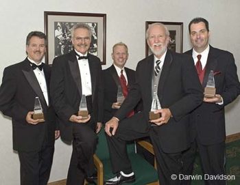 Doyle Lawson and Quicksilver 2006 IBMA Awards. L-R Mike Hartgrove, Terry Baucom, Jamie Dailey,Doyle Lawson, Darren Beachley. Vocal Group of The Year