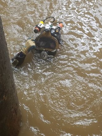Working in the Mississippi River, Baton Rouge, LA 2018