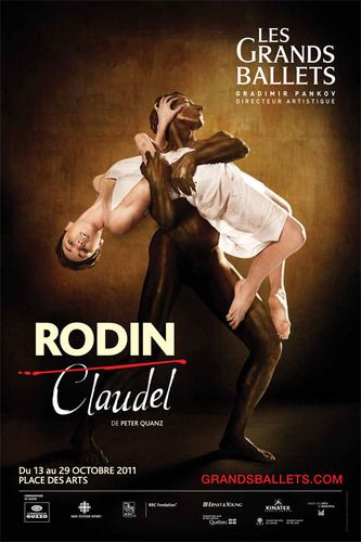 Rodin Claudel Ad Campaign, Les Grands Ballets Canadiens de Montréal, 2011. Photographed by Damian Siqueiros. Dancers: Émilie Durville and Marcin Kaczorowski