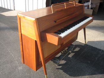1963 Baldwin Acrosonic, with Danish styling. I got more calls on this one piano than any of the others we have had.