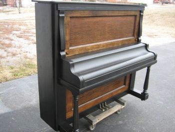 1912 Whitney finished in my signature Satin Black Urethane and natural colors. Piano now resides at Vanderbilt University.