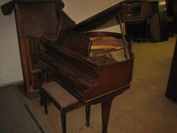 1930 Winter Baby Grand, which are actually kind of rare.Had great sound, This one had been restrung a couple years earlier but the finish was trashed by cat claws, water rings and years of wear