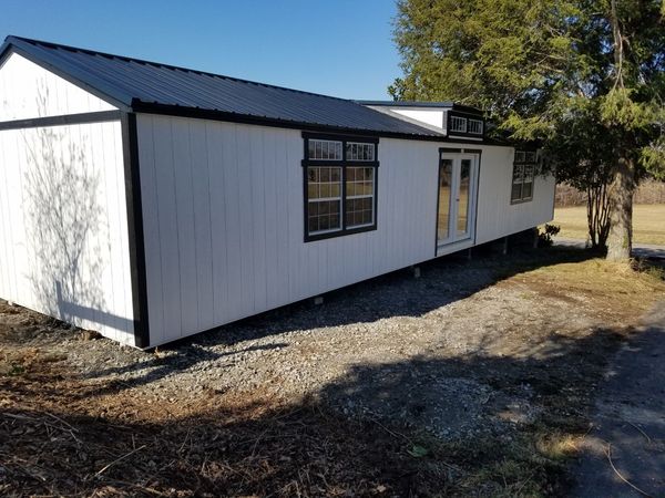 This is the 16 by 50 foot showroom that we have on the farm to display our pianos. We have approximately 35 to 45 available currently ready to go.