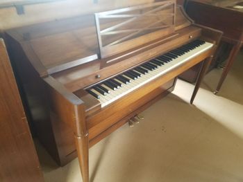 1963 Baldwin Acrosonic with bench. Hard to tell in this photo but this is more of a blonde color. Overall great shape. 500.00 delivered, tuned, warranty