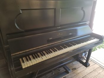 1897 Steinway with historical value, currently being worked on and having the correct legs put back on. Sounds good, 3000.00 delivered, tuned.