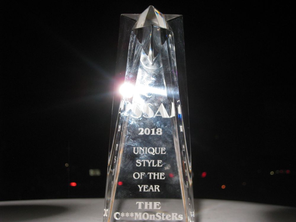 DUdE!! We totally won "MOsT UNiQuE StYLe" at the 2018 DeLand Original Music Festival. THANK YOU Songwriters Showcases of America (SSA)! Also nominated for Best Band of 2018. Our performance that night at the DeLand Original Music Fest was also ... shall we say ... unique