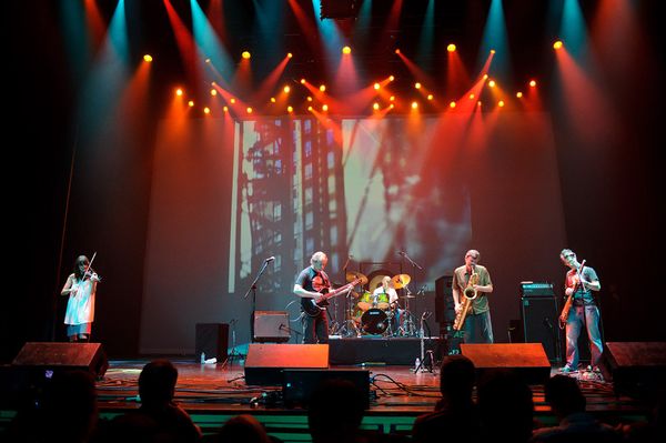 Moraine at NEARfest 2010 - photo by Joe Del Tufo; visuals by Courtney Barnebey