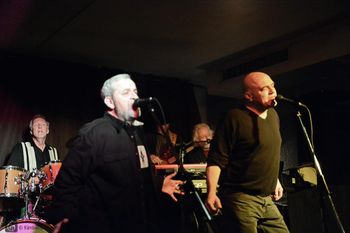 Dave Breckels Drums, Shooter,Greaseball Boogie Band,Peter McGraw vocals left, Diamdback, Steppenwolfe,Robbie Rox right,Robbie Rox,Terry Blankley, Keys and Darren Bruce Bass..Darren has worked with a lot of Country artists he hails from Albany NY, i met him when he lived at The Matador in Toronto..Missing on far left is our leader Mike McKenna, McKenna Mendolson Mainline, Diamondback..This band is The McKenna Allstars it was New Years Eve 2013.A great bunch to work with!
