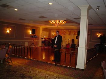 This is a beautiful place, we danced on this floor on our break & the food was excellent and so were all the people. Mar-T here waiting for all the people to arrive before we start.