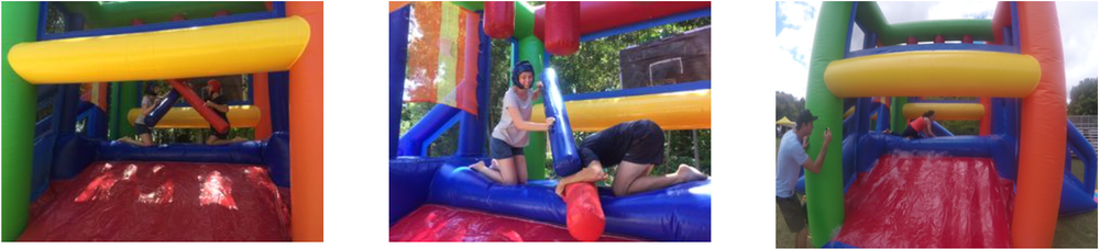 Super fun gladiator duelling inflatable!