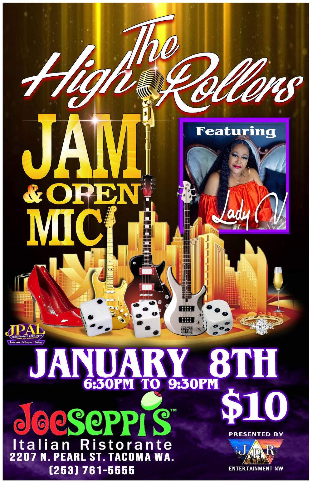 The High Rollers Jam & Open Mic - Jan 8th - Joeseppi's Chameleon Room