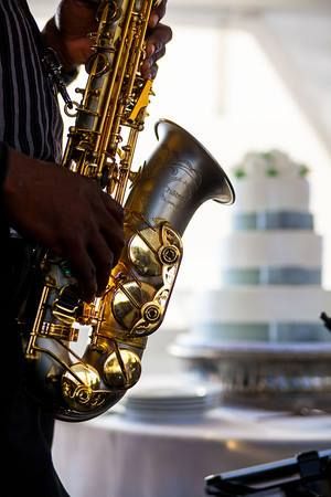 Ambient jazz during the reception dinner (all before the DJ hits for the party)!