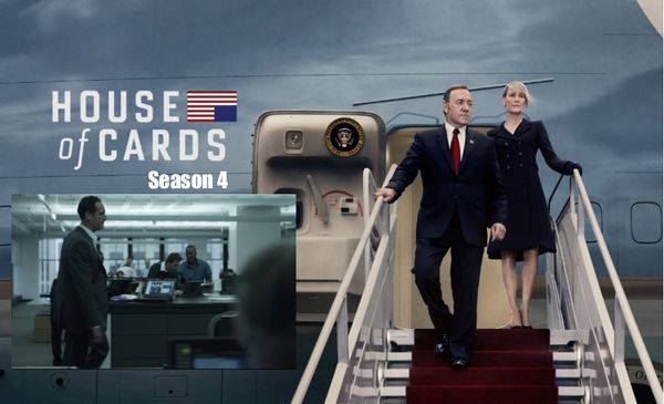 CKG appears on House Of Cards Season 4!
(episode 8, he plays a data analyst/blue shirt in pic)