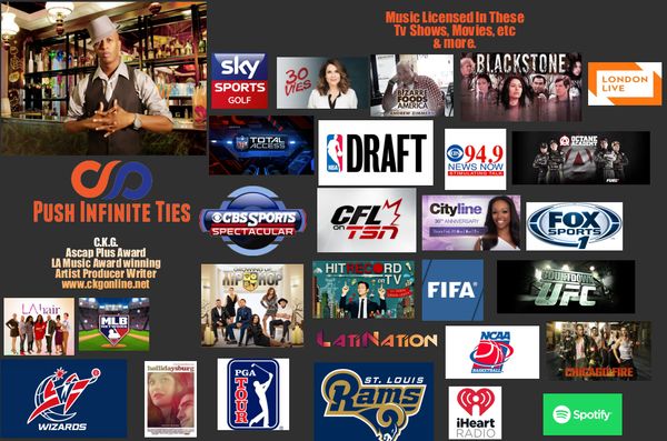 CKG Music has been licensed in Tv Shows, Movies and more WORLDWIDE. From
the USA, to Canada, UK, Mexico, Denmark,
Australia, Israel, Hong Kong, Russia,
Poland, India & more!